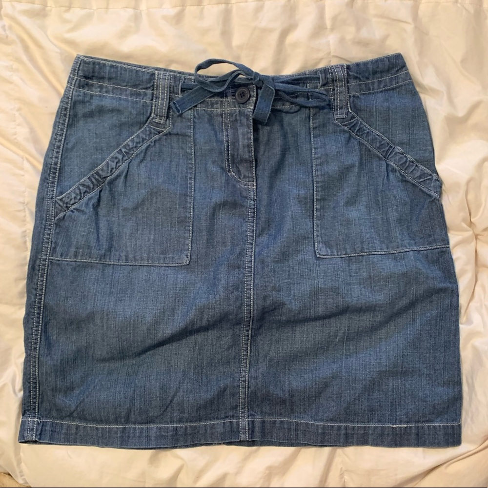 jean skirt w drawstring